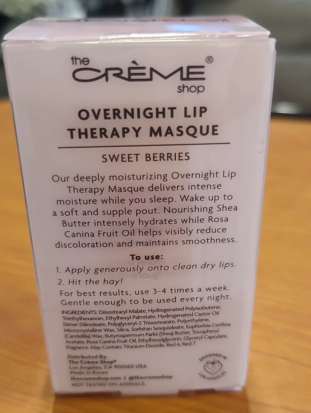 The Creme Shop Overnight Lip Therapy Masque Sweet Berries Hydrating Lip Mask